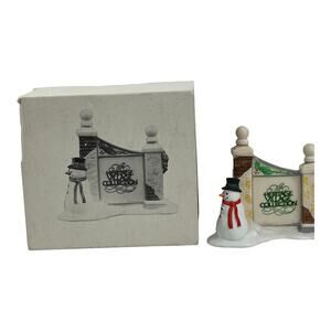 Dept. 56 Heritage Village Collection Village Sign Snowman Christmas Holiday